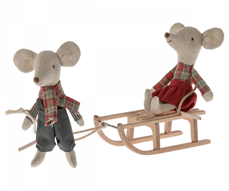 TRAÎNEAU EN BOIS POUR SOURIS – Image 2