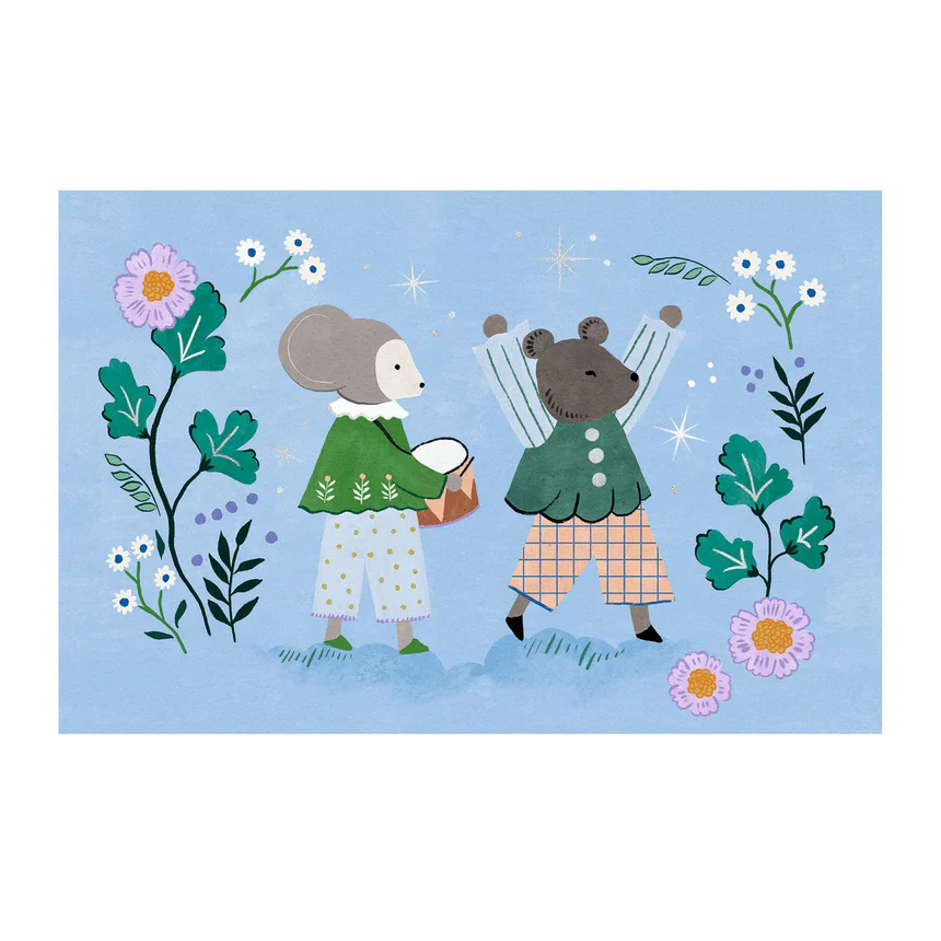 8 INVITATIONS & AUTOCOLLANTS "FANFARE DES ANIMAUX" – Image 3