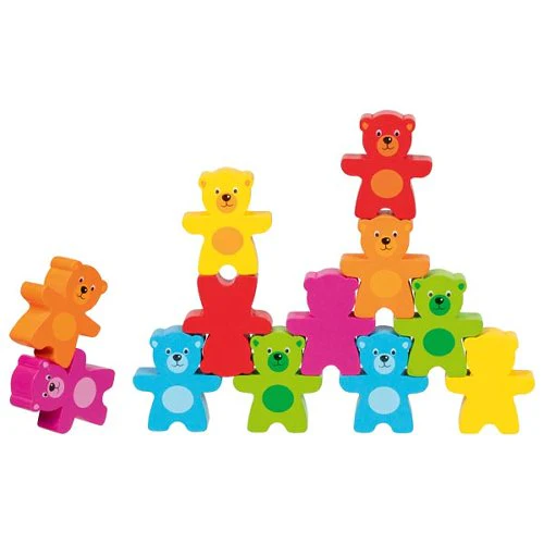 LA BANDE DES OURSONS COLORÉS JEU D’ADRESSE EN BOIS – Image 2
