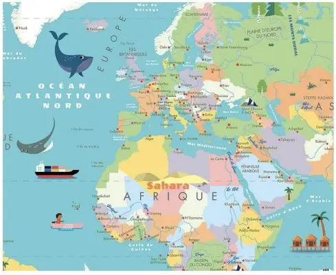 Carte du Monde magnétique Ingela P.A, carte magnetique en bois – Image 3