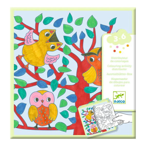 DISTRIBUTEUR DE COLORIAGES "FORÊT"