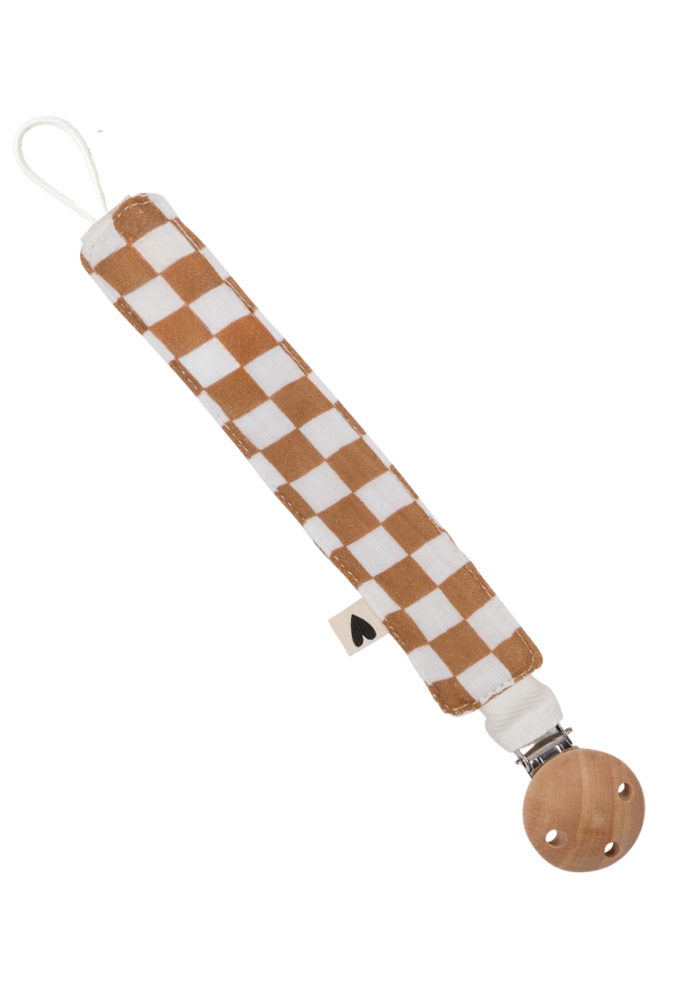 Attache tétine grands carreaux