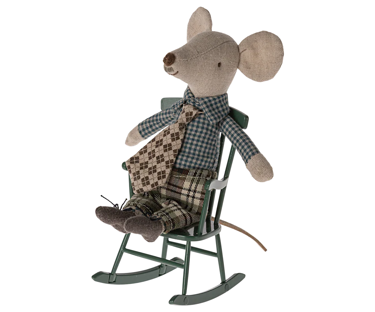 CHAISE BERÇANTE VERT FONCÉ POUR SOURIS