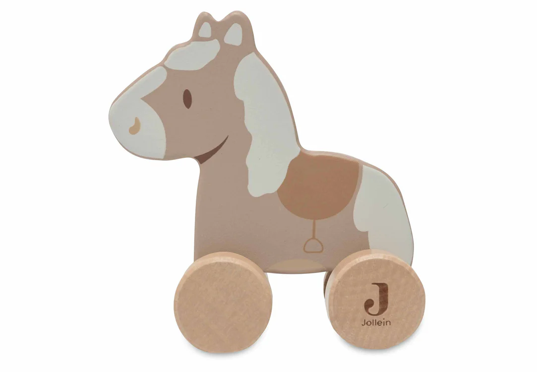Cheval sur roulettes en bois / Jumbo