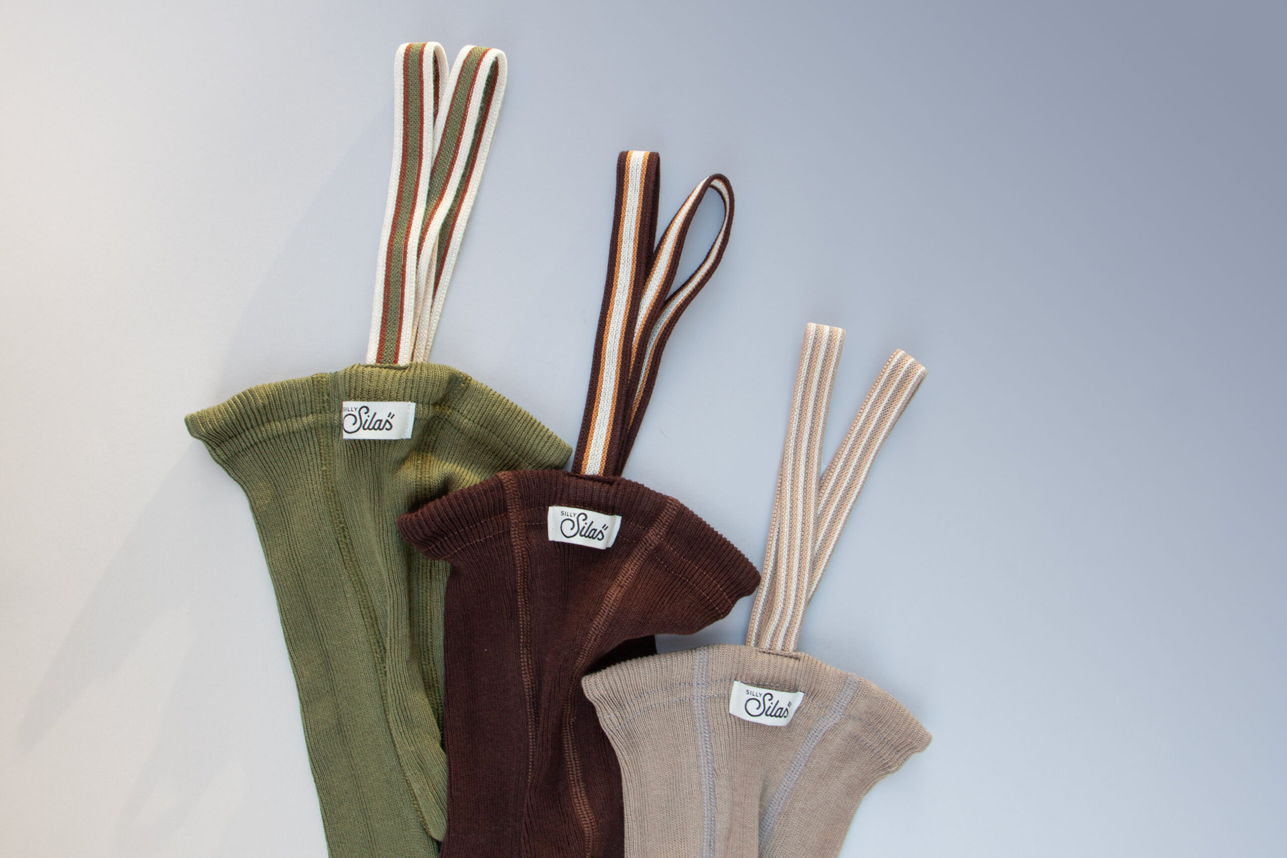 Collant à bretelles striped Footless / Chocolate brown – Image 5