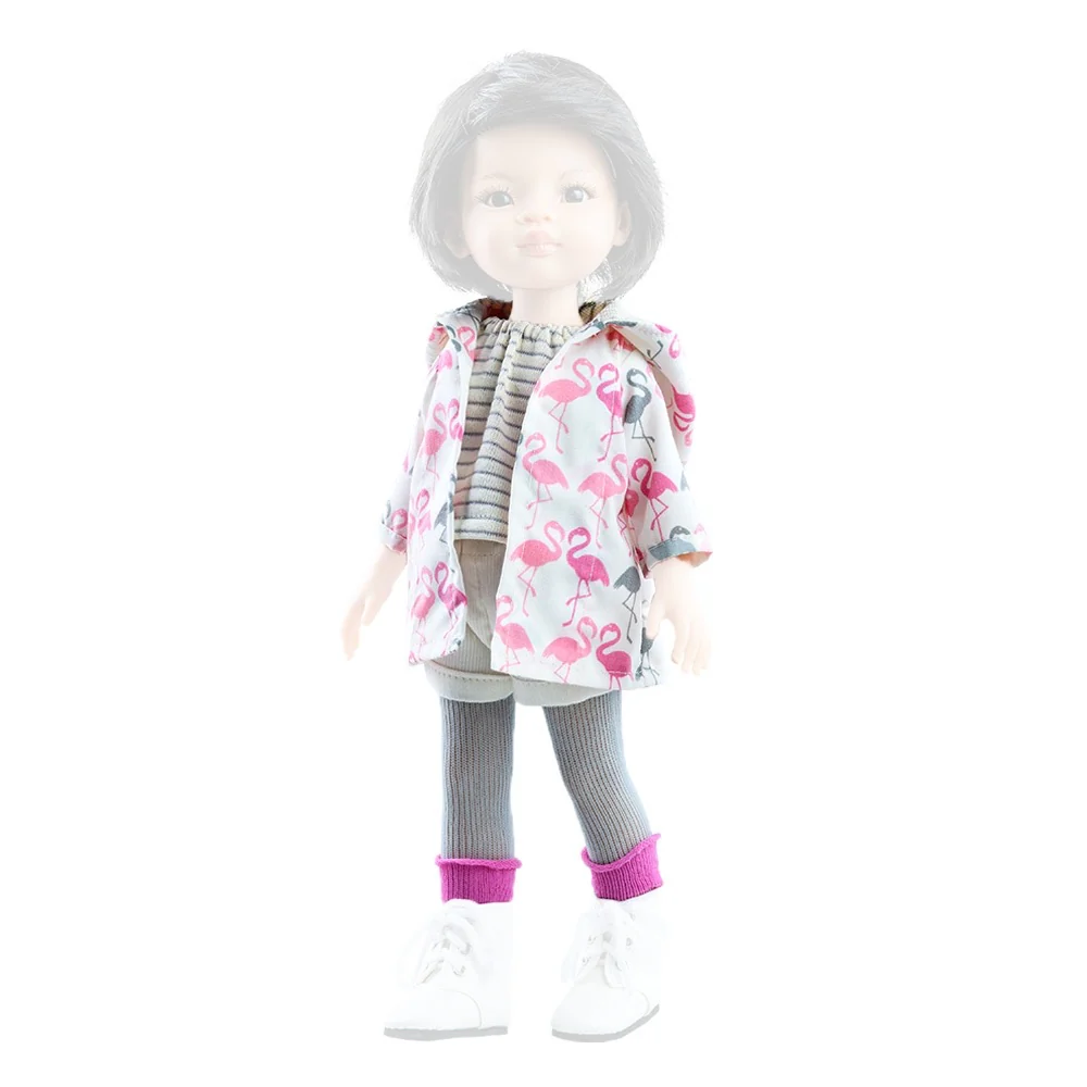 VÊTEMENT AMIGA: IMPERMÉABLE FLAMAND ROSE ET SHORT