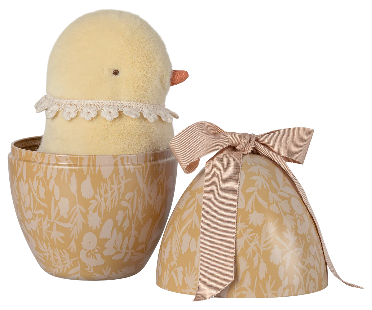 Oeuf de Pâques avec poussin