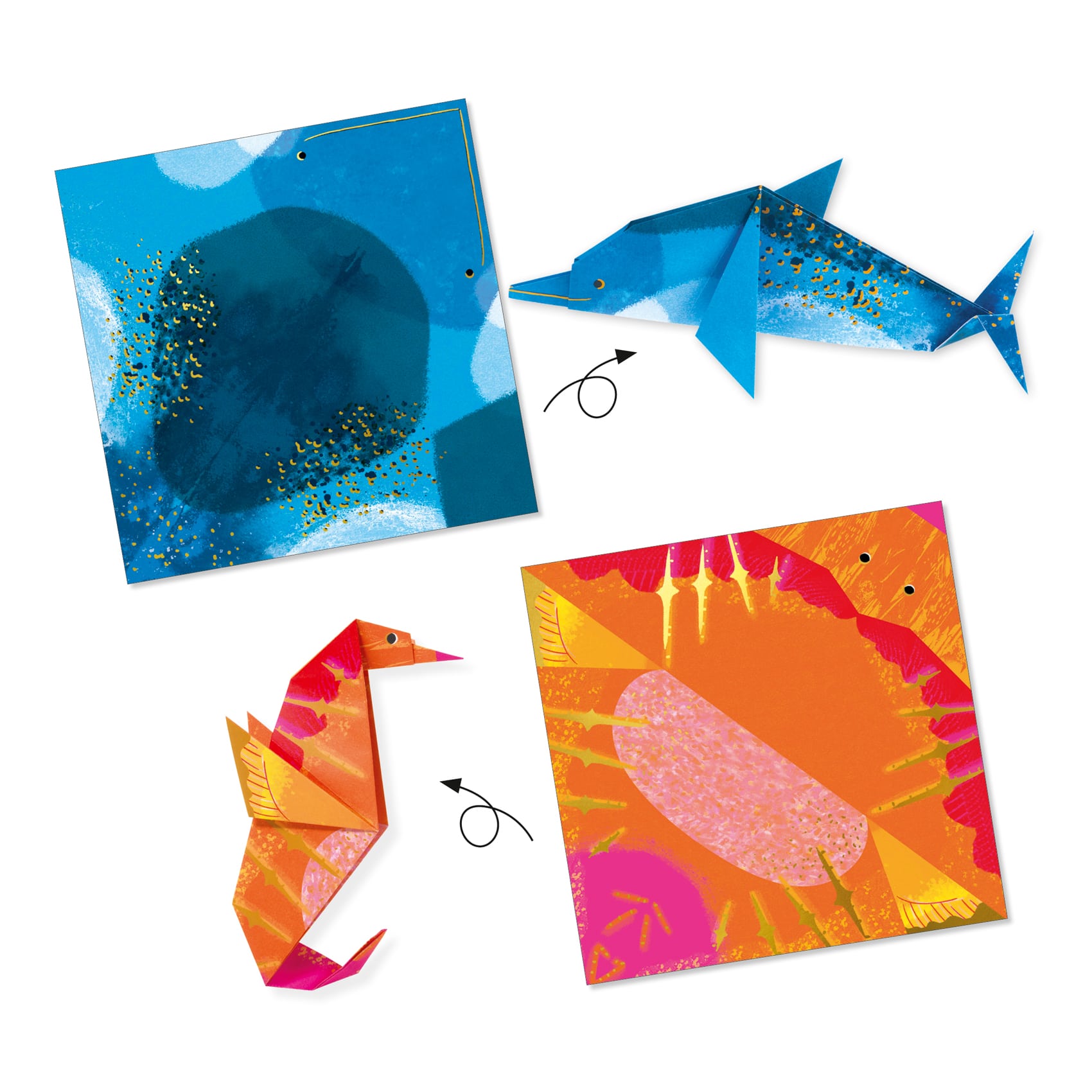 ORIGAMI ANIMAUX MARINS DJ08755 Djeco – Image 4