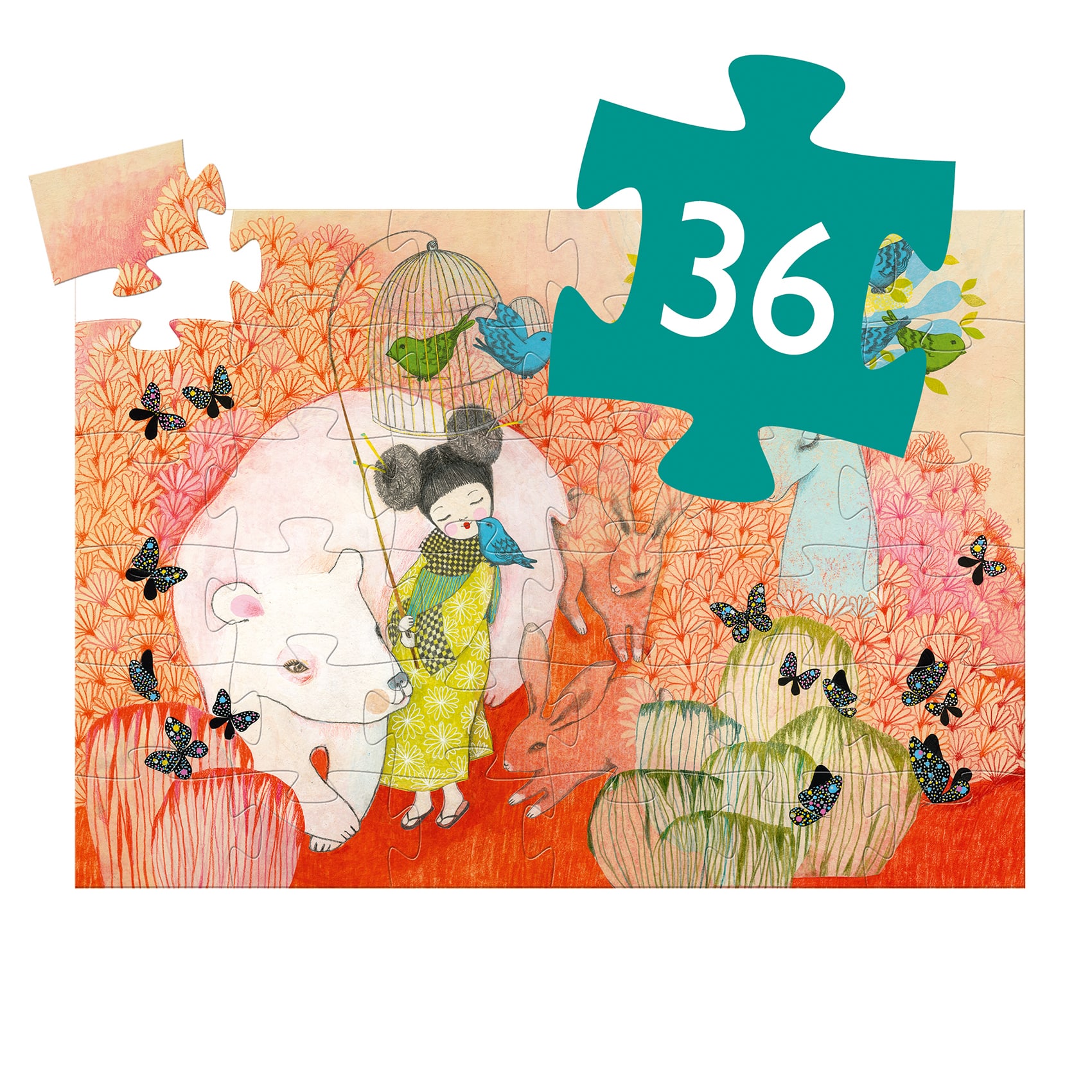 PUZZLE KOKESHI 36 pcs DJ07236 Djeco – Image 4